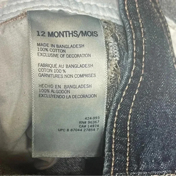 Osh Kosh B’gosh no 95 NYC vestbak overalls Youth snap button 12 Months Unisex - Picture 5 of 5